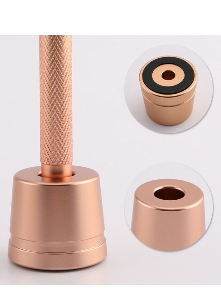 Elaimei - Double Blade Safety Razor Set Rose Gold with 5 Blades and 1 Shaver Base - Image 1