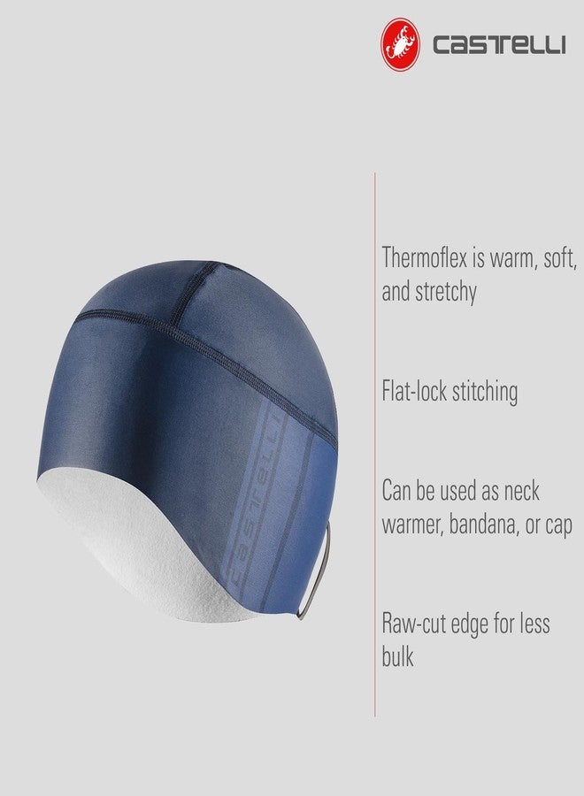 CASTELLI Men’s Pro Thermal 2 Skully, Lightweight Fleece Insulating, Helmet Compatible Road Cycling & Gravel Biking Cap - Belgian Blue - OneSize - Image 2