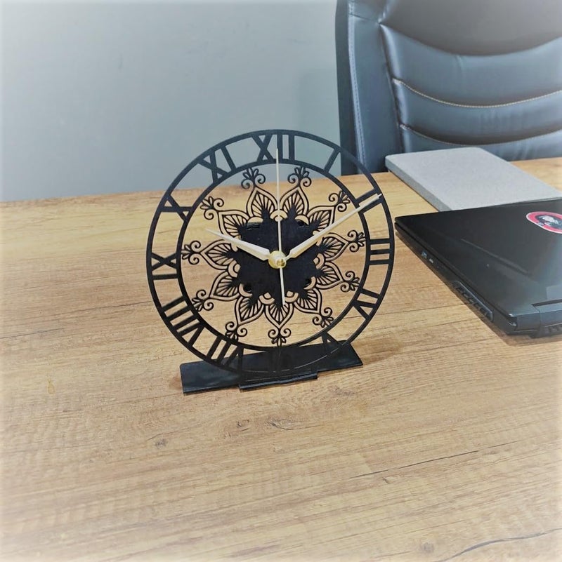 Decorila Classic Tabletop Office Clock Metal Desktop Clock Mid Century Clock Gift Home Office ClockShelf Silent ClockNew Home GiftBusiness Gift 8 Inch - Image 3