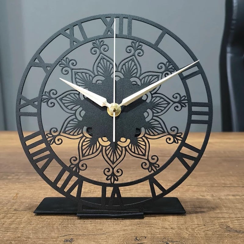 Decorila Classic Tabletop Office Clock Metal Desktop Clock Mid Century Clock Gift Home Office ClockShelf Silent ClockNew Home GiftBusiness Gift 8 Inch - Image 4