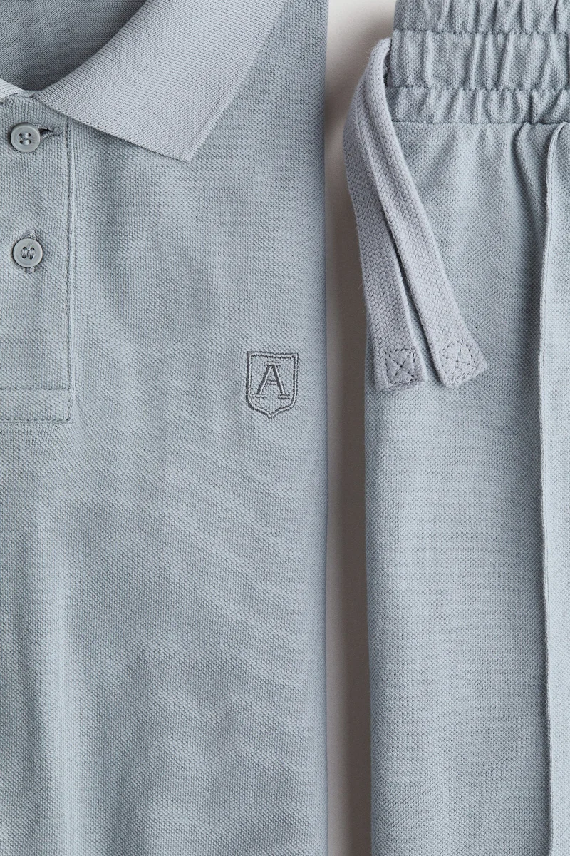 H&M 2-piece cotton piqué set