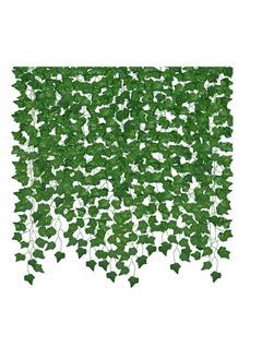 OEAGO 12Pcs Home Decor Artificial Vines 84Ft Fake Ivy Leaves Greenery Vines Room Decor Artificial Ivy Leaf Hanging Plants for Home Bedroom Garden Wedding Wall Party Aesthetic Stuff Decoration  - Image 1