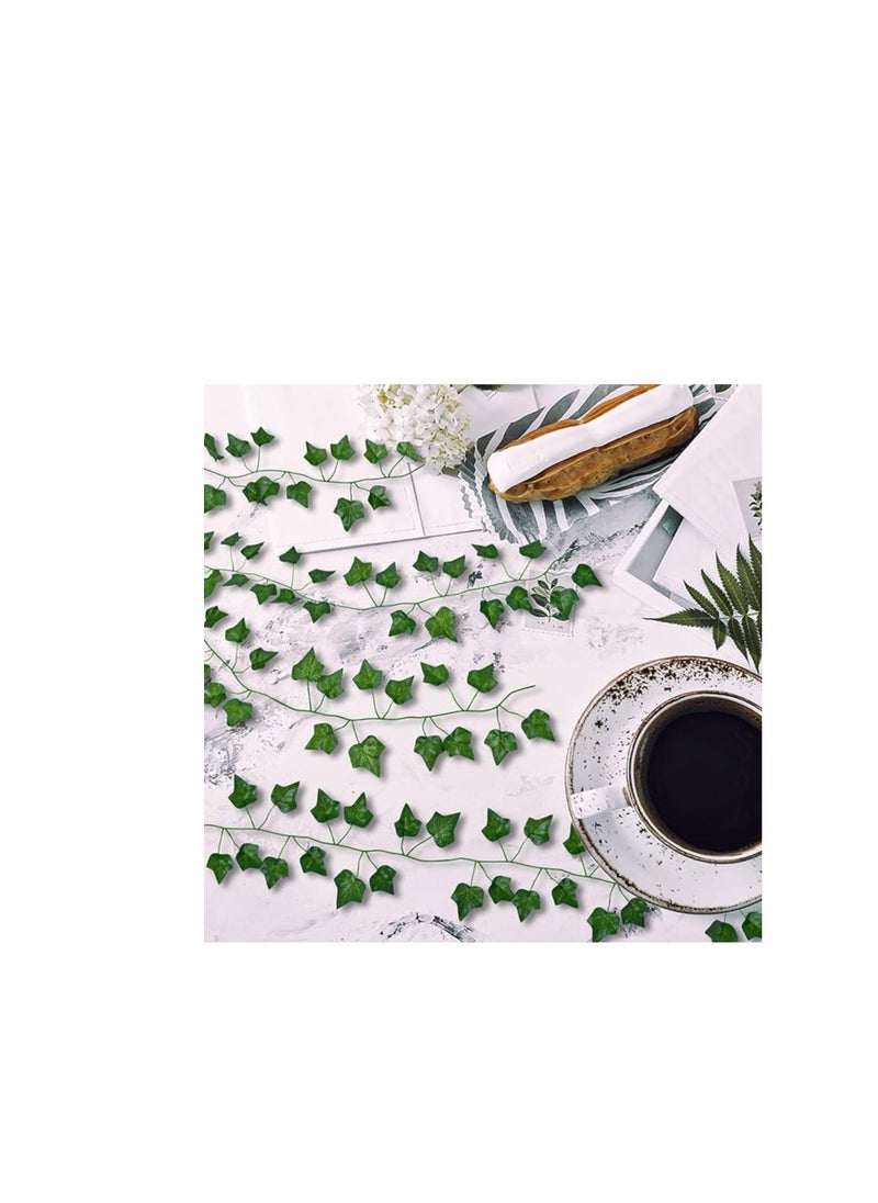 OEAGO 12Pcs Home Decor Artificial Vines 84Ft Fake Ivy Leaves Greenery Vines Room Decor Artificial Ivy Leaf Hanging Plants for Home Bedroom Garden Wedding Wall Party Aesthetic Stuff Decoration  - Image 2
