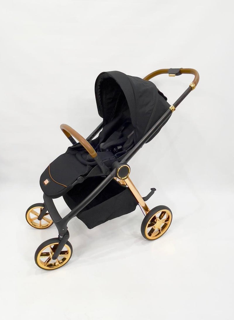 بورباي بيرباي نظام سفر شامل 5-في-1 للمولود الجديد – عربة سيارة، مقعد سيارة، سرير محمول وشنطة أم مع عجلات قابلة للطي - Image 5