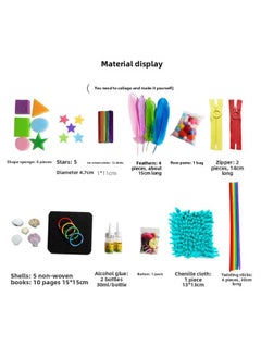 Generic Sensory Board Touch Book Early Education Teaching Aids Montessori Touch Touch Color Cognition Children's Educational Toys Cloth Book-Color:Touch Book Simple {material Enough For One}  - Image 1