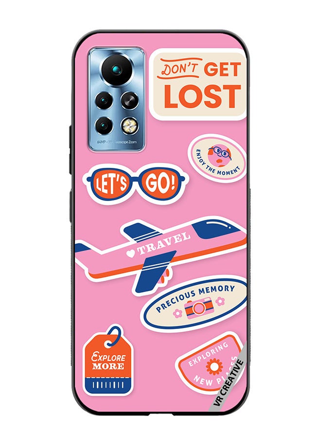 VR CREATIVE Protective Case Cover For Infinix Note 11 Pro Travel Sticker Design Multicolour - Image 1