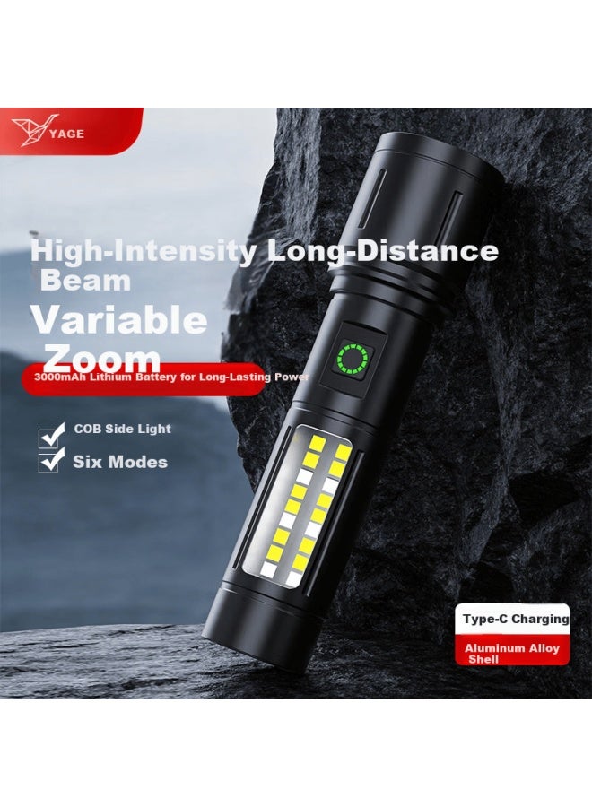 Yage Zoomable High Brightness Flashlight Long-lasting Small Military Outdoor Emergency Light - Image 1