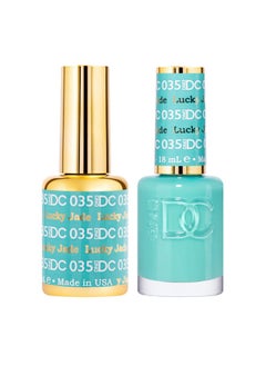 DAISY DND Dnd Gel Polish Set 1 Each Of Green Gel Polish And Green Nail Polish 035 Lucky Jade 0.5 Fl Oz  - Image 1