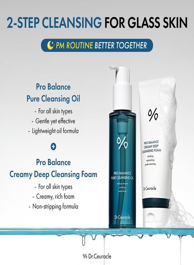 leegeehaam Dr.Ceuracle Pro Balance Double Cleansing Duo Set - pH Balanced Gentle Face Wash Cleanser for All Skin Types, Korean Skincare Gift Set (Cleansing Oil & Cleansing Foam) - Image 5