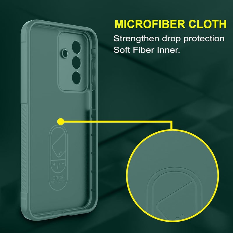 ZAPCASE غطاء خلفي لجهاز سامسونج جالاكسي A17 5G | غطاء سحري من السيليكون السائل مع حماية للكاميرا | أخضر داكن - Image 4