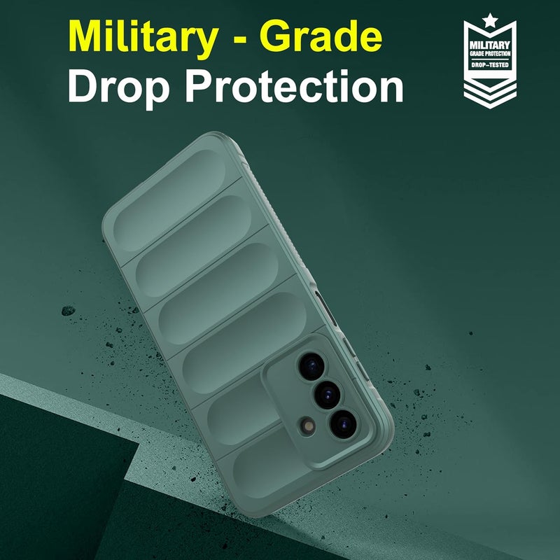 ZAPCASE غطاء خلفي لجهاز سامسونج جالاكسي A17 5G | غطاء سحري من السيليكون السائل مع حماية للكاميرا | أخضر داكن - Image 5