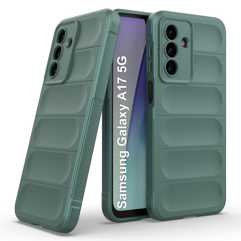 ZAPCASE غطاء خلفي لجهاز سامسونج جالاكسي A17 5G | غطاء سحري من السيليكون السائل مع حماية للكاميرا | أخضر داكن - Image 1