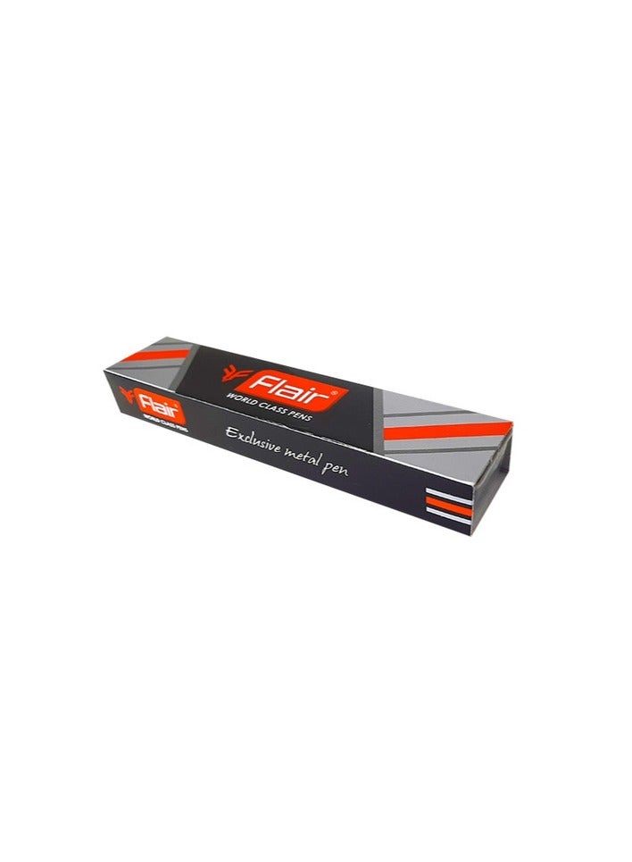 Flair قلم كتابة ناعم نصف معدني، أزرق - Image 2