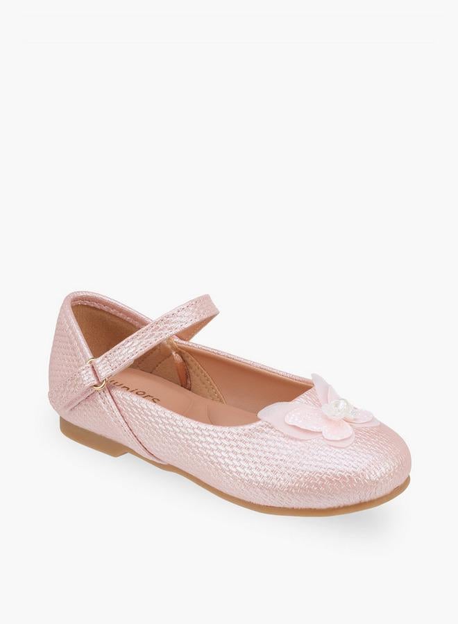 JUNIORS Girls Butterfly Detail Mary Jane Shoes - Image 2