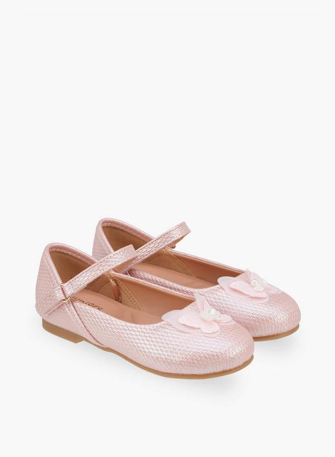 JUNIORS Girls Butterfly Detail Mary Jane Shoes - Image 1