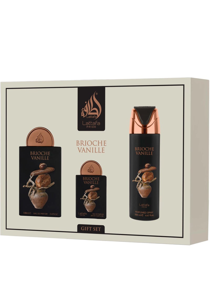 Lattafa Pride Brioche Vanille Gift Set 3-Piece