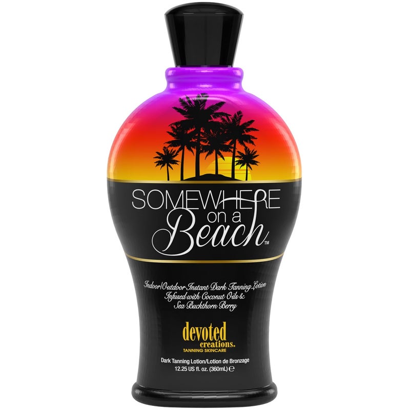 Devoted Creations Somewhere on a Beach, Indoor Outdoor, Instant Dark Tanning Lotion 12.25 Ounce - Image 1