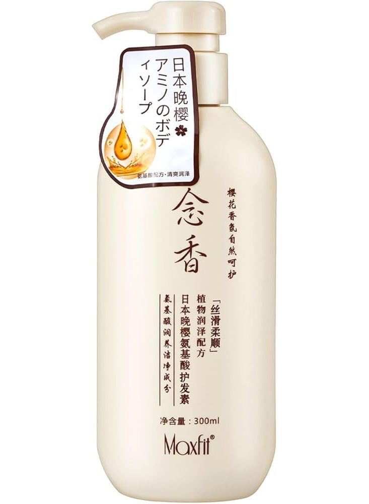 ماكس فيت شامبو وبلسم ماكسفيت ساكورا الياباني لنمو الشعر 2 في 1، 300 مل - مضاد لتساقط الشعر، وعلاج ترققه وضعفه | تركيبة مقوية ومكثفة ومغذية لشعر ناعم ولامع وصحي | حل ياباني للعناية بالشعر للنساء والرجال - Image 1