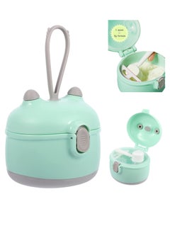 KASTWAVE Baby Formula Dispenser, Portable Milk Powder Dispenser Snack Storage Container, Plastic Milk Powder Box for Travel Bedroom Outdoor (Green)  - Image 5