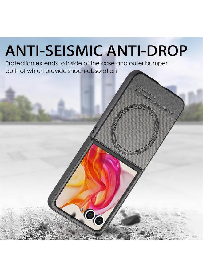 S-TOP Case For Motorola Razr 40 Ultra Twill Fabric Leather Skin Magnetic Back Phone Case - Image 4