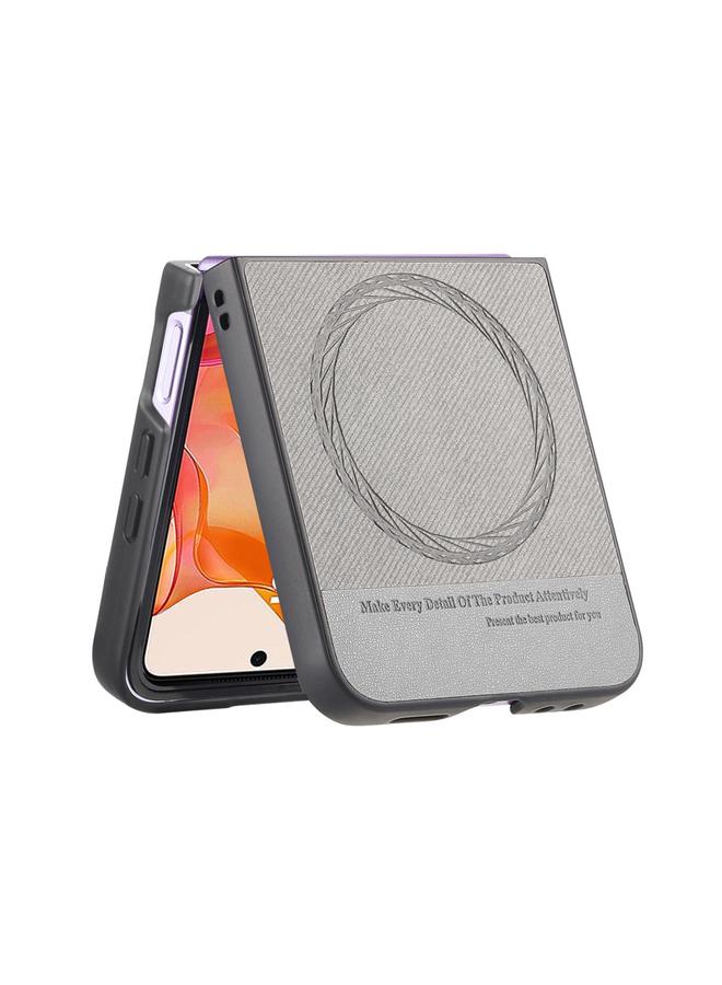 S-TOP Case For Motorola Razr 40 Ultra Twill Fabric Leather Skin Magnetic Back Phone Case - Image 3