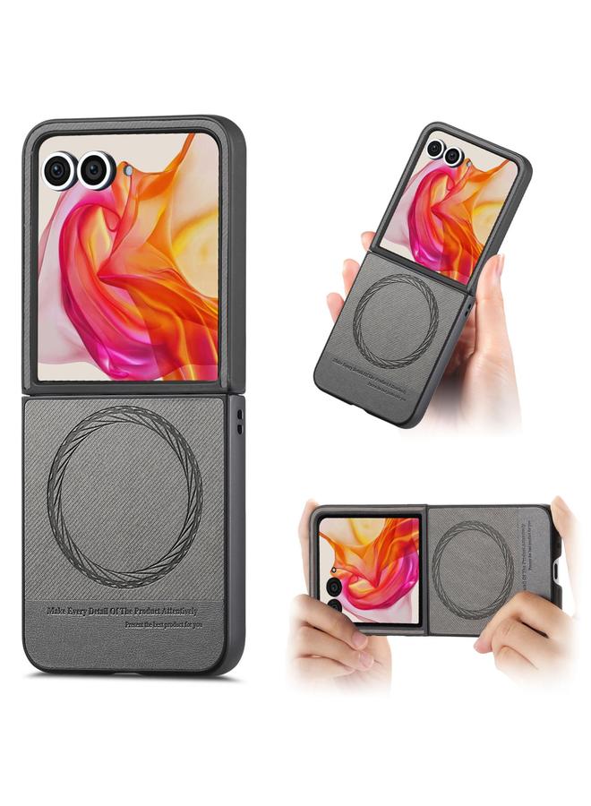 S-TOP Case For Motorola Razr 40 Ultra Twill Fabric Leather Skin Magnetic Back Phone Case - Image 1