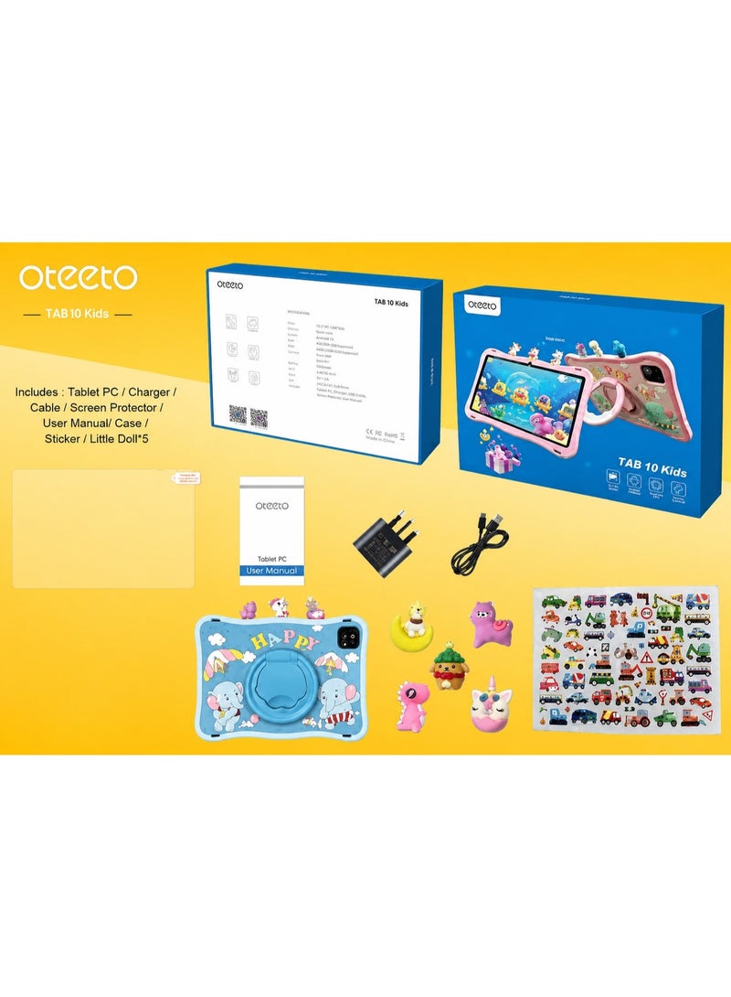 Oteeto Tab 10 Kids | Blue | 10.1'' Display | 8GB RAM + 256GB ROM | Ultra-Fast Octa-Core | Dual SIM | 5G Android Tablet | 8000mAh Powerhouse | Premium Performance - Image 2