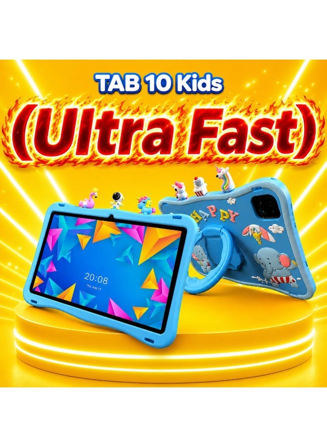 Oteeto Tab 10 Kids | Blue | 10.1'' Display | 8GB RAM + 256GB ROM | Ultra-Fast Octa-Core | Dual SIM | 5G Android Tablet | 8000mAh Powerhouse | Premium Performance - Image 1