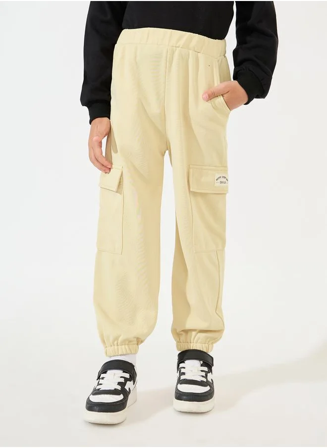 Styli Letter Patch Detail Lightweight Cargo Joggers