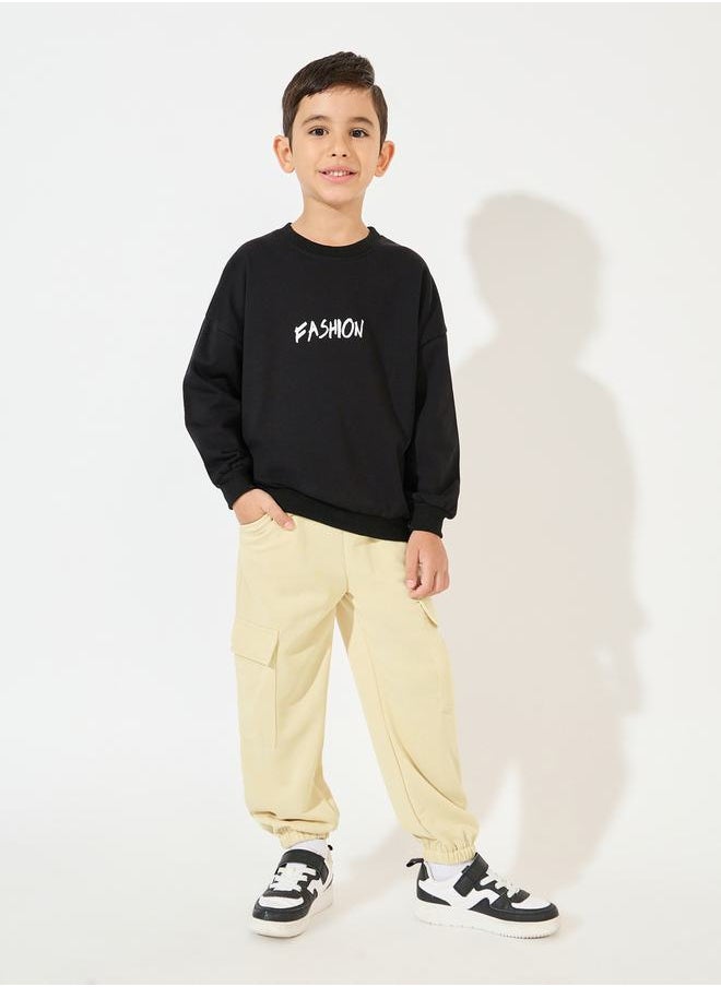 Styli - Letter Patch Detail Lightweight Cargo Joggers - Image 1