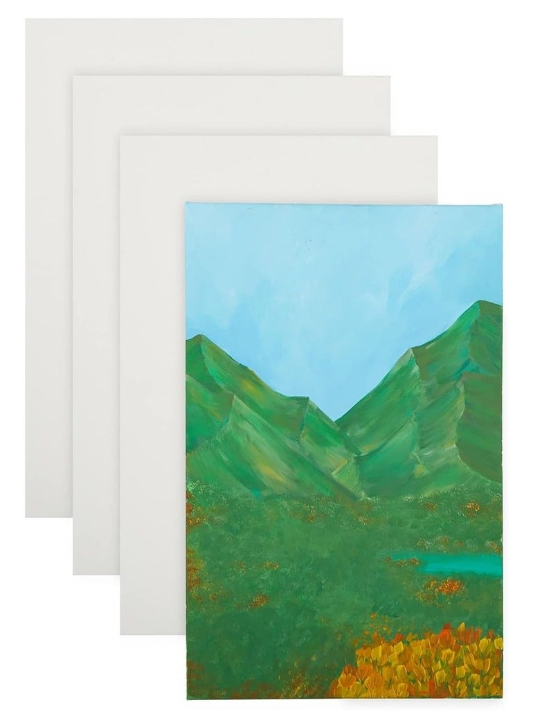 Smart 3 Pcs Smart Stretched White Canvas Boards 30x40 for Painting for Acrylic, Oil Paints - Image 3