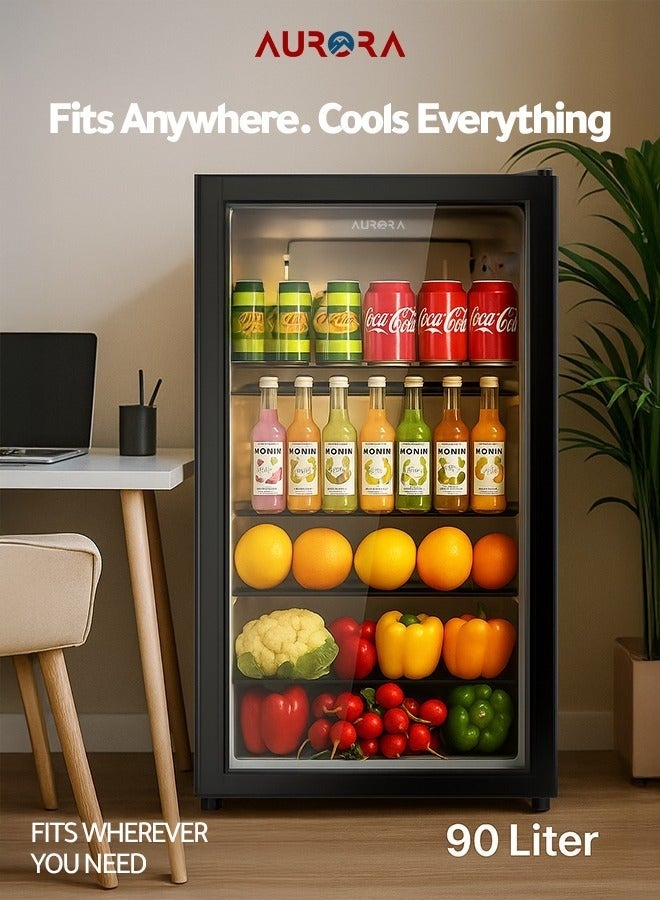 AURORA Display Cabinet, 90 Liters, Black, AR-105SCK - Image 2