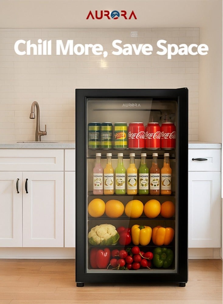 AURORA Display Cabinet, 90 Liters, Black, AR-105SCK - Image 3