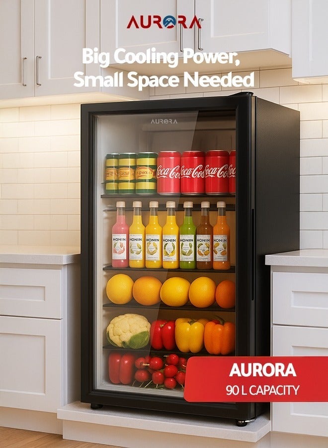 AURORA Display Cabinet, 90 Liters, Black, AR-105SCK - Image 4