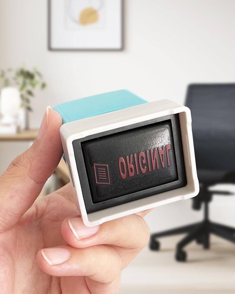 WAFJAMF Original Stamps –Message Stamp Pre-Inked Office Stamper Refillable Red Ink Preinstalled-Medium - Image 4