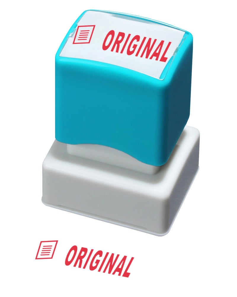 WAFJAMF Original Stamps –Message Stamp Pre-Inked Office Stamper Refillable Red Ink Preinstalled-Medium - Image 1