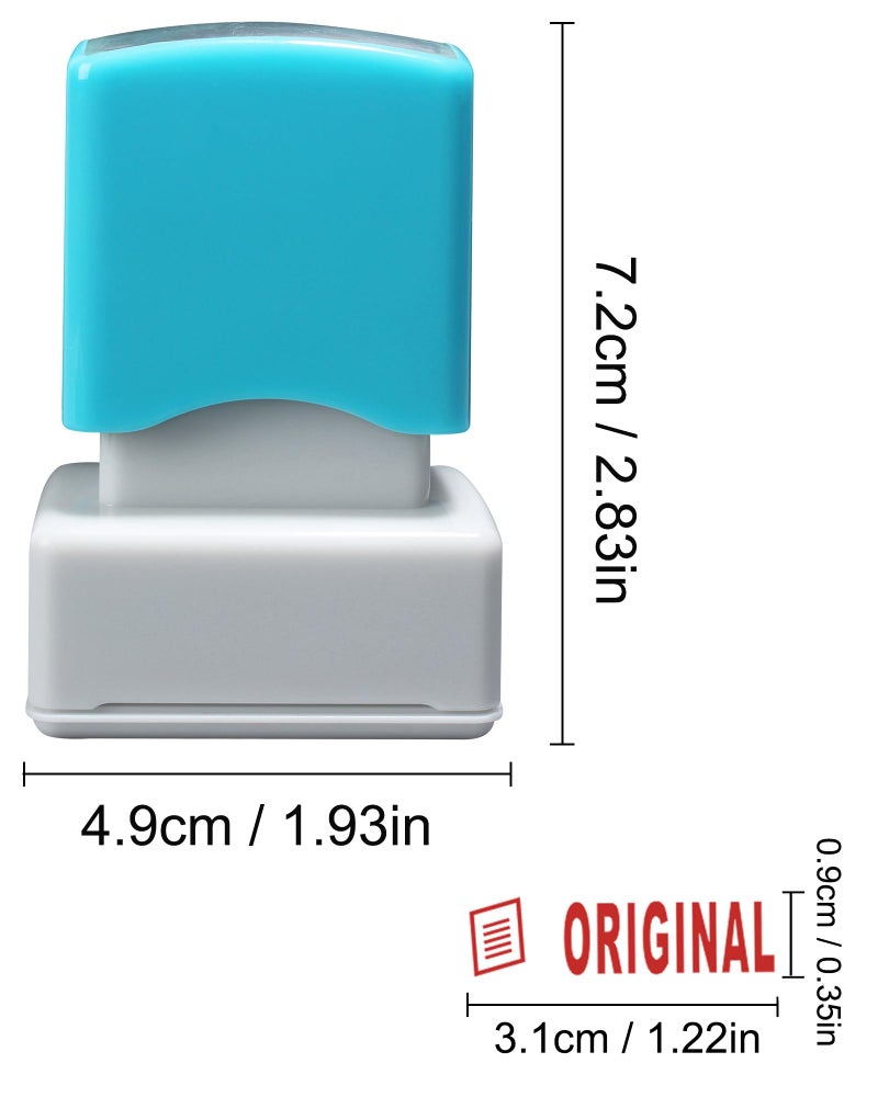 WAFJAMF Original Stamps –Message Stamp Pre-Inked Office Stamper Refillable Red Ink Preinstalled-Medium - Image 2