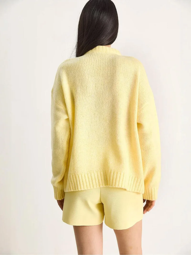 Bianco Lucci LUCCI Oversized Heart Detailed Sweater