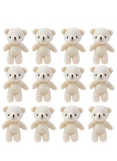 KASTWAVE Teddies Bears Pendant, Mini Plush Bear Toy Small Plush Doll Bears Stuffed Animal Toys for Keychain Craft DIY Accessory Birthday Gifts Party Favors Supplies 12Pcs  - Image 1