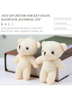 KASTWAVE Teddies Bears Pendant, Mini Plush Bear Toy Small Plush Doll Bears Stuffed Animal Toys for Keychain Craft DIY Accessory Birthday Gifts Party Favors Supplies 12Pcs  - Image 4