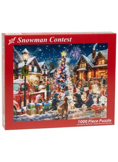 Vermont Christmas Company Vermont Christmas Company Snowman Contest Jigsaw Puzzle 1000 Piece - Large Piece Christmas Puzzle - Interlocking & Randomly Shaped Pieces - 30" x 24"  - Image 3