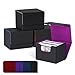 ZLCA Card Deck Box for Trading Cards MTG Commander Deck Box Holds 120 Single Sleeved Leather Magnetic Card Storage Case Fits for TCG CCG MagicBlack Set - Image 3