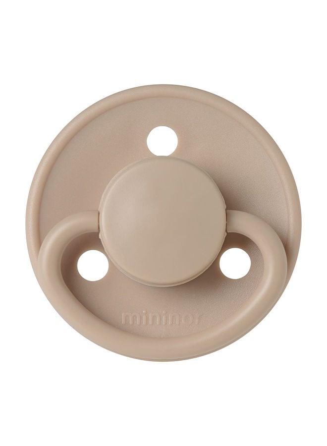 Mininor Pack Of 1 Baby Round Silicone Pacifier, 0 Months +, Soft Rabbit - Image 1