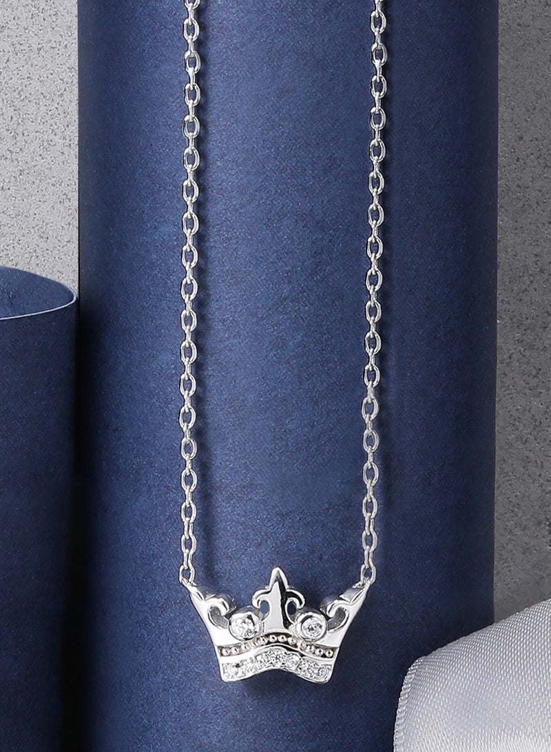 AWNL Crown Women’s Necklace with Cubic Zirconia, Sterling Silver Pendant Gift for Wife Girlfriend Mother  - Image 5