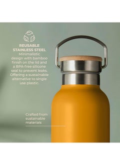 Tower Tower NL865026SAF Natural Life Insulated Stainless Steel Bottle with Bamboo Lid, Crafted from Sustainable Materials, 750ml Capacity  - Image 5
