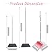OOOFLOWER Broom and Dustpan Combo Set Long Handle and Standing Dust Pan with Comb Teeth Efficient Floor Cleaning for Kitchen Outdoor Dorm Apartment Office Lobby Pink Gray - Image 4