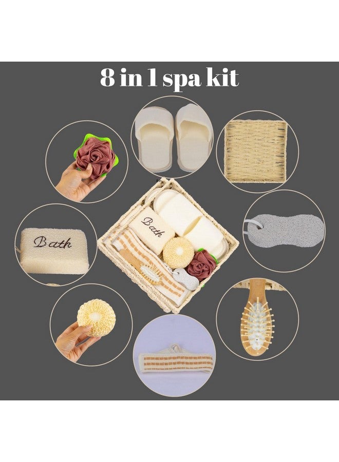 Evona Square Bridal Shower Set, Pamper Bath Gift Set in Wooden Box for Valentine's Mother's Day Birthday - Body Brush, Pumice Stone, Home Body Shower Kit Spa Massage Kit for Women - Image 5