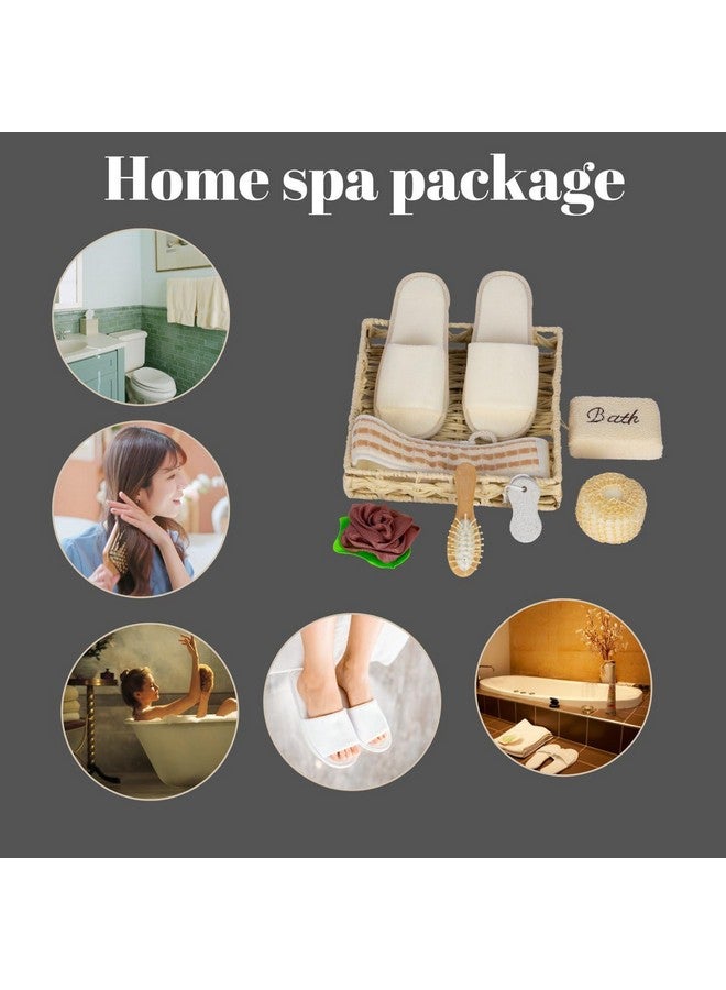 Evona Square Bridal Shower Set, Pamper Bath Gift Set in Wooden Box for Valentine's Mother's Day Birthday - Body Brush, Pumice Stone, Home Body Shower Kit Spa Massage Kit for Women - Image 4