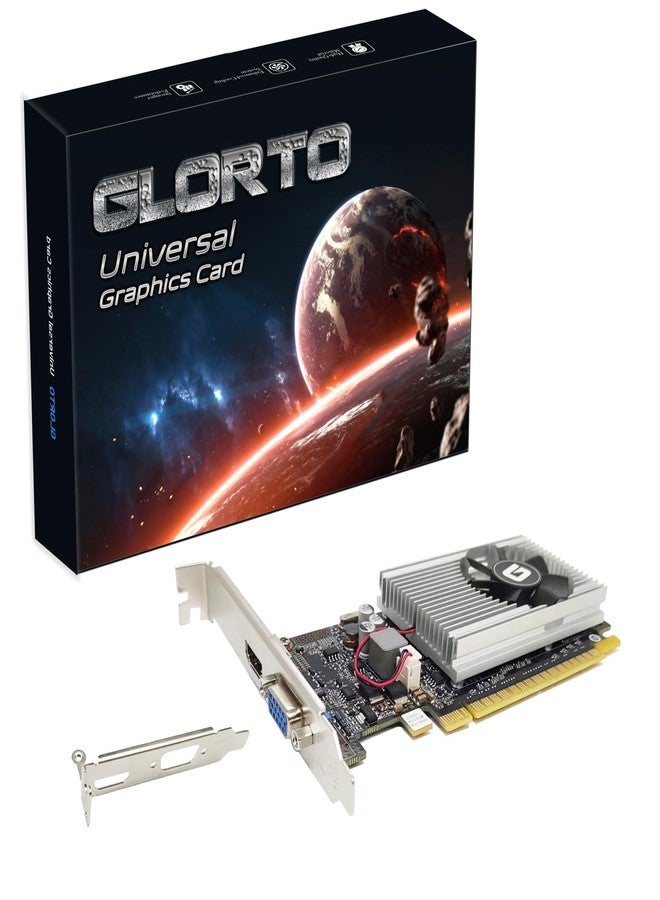 Glorto GeForce GT 210 1024 MB DDR3 Low Profile Graphics Card, PCI Express 1.0 x16, Entry Level GPU for PC, SFF and HTPC (HDMI/DVI/VGA) - Image 1