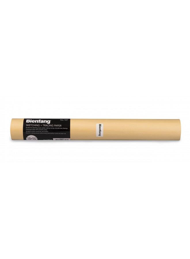 Bienfang Sketching & Tracing Paper Roll, Canary Yellow, 18 Inches 20 Yards, Large - for Drawing, Trace, Sketch, Craft, Sewing Pattern - Image 1